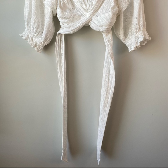 Marissa Webb Eyelet Crop Top White 4 - Picture 6 of 10